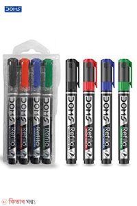 DOMS Black Permanent Marker – 03 Pcs