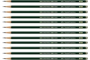 Faber Castell 9000 Graphite Pencil 2B - 12 Pcs