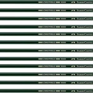 Faber Castell 9000 Graphite Pencil 2B - 12 Pcs