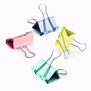 Large Binder Clips 1.6 Inch Colorful 12 Pcs