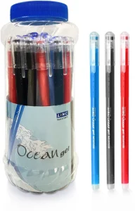 Linc Ocean Gel Pen Black/Blue Ink - 5Pcs