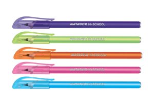 Matador Hi-School Ball Pen Colors - 5Pcs