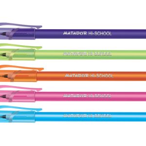 Matador Hi-School Ball Pen Colors - 5Pcs