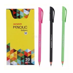 Matador Pencilic Ball pen Black Ink - (20 Pcs)