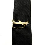 Khakishop Exclusive Aeroplane Tie Pin | Golden Color | Durable | Metal Tie Pin - Image 2