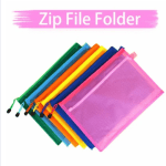 Multi Color Zip Transparent Pencil Bag