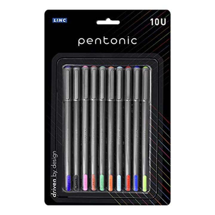 Linc Pentonic Color Ball Pen Multi Color Ink 10 Pcs - Image 1